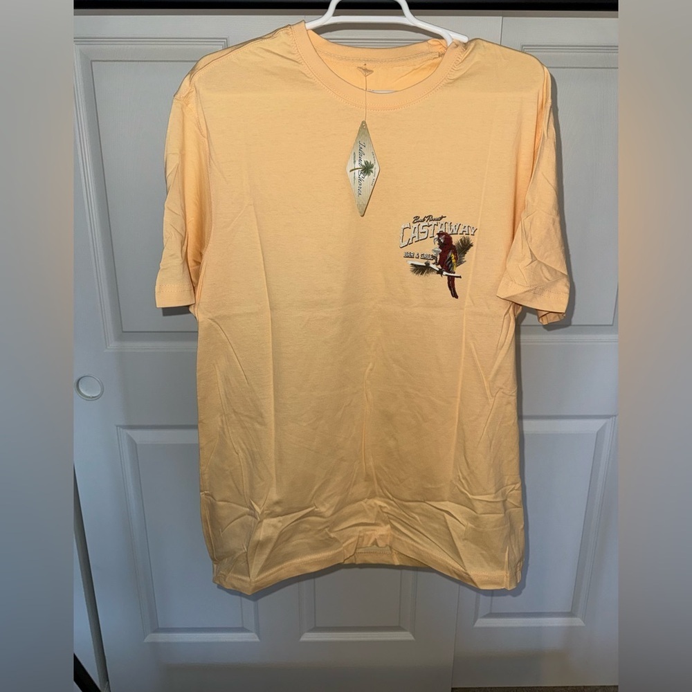 New Men's Cotton T-Shirt -Island Shores-"Bad Parrot Daily Castaway Bar & Grill